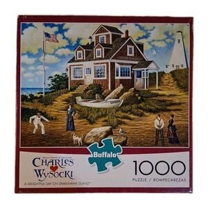 A DELIGHTFUL DAY ON SPARKHAWK  ISLAND ~ WYSOCKI 1000 Piece Jigsaw Puzzle EUC